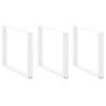 Pieds de table à manger en U 3 pièces Blanc 100 x (72-73) cm Acier 535239535239