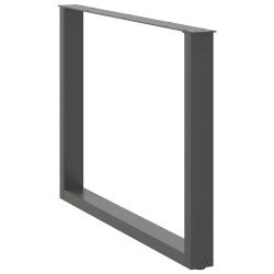Pieds de table à manger en U 2 pièces Anthracite 100 x (72-73) cm Acier 535241535241