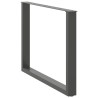 Pieds de table à manger en U 2 pièces Anthracite 100 x (72-73) cm Acier 535241535241