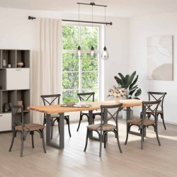 Pieds de table à manger en U 3 pièces Anthracite 70 x (72-73) cm Acier 535242535242