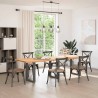 Pieds de table à manger en U 3 pièces Anthracite 70 x (72-73) cm Acier 535242535242