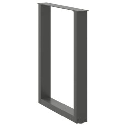 Pieds de table à manger en U 3 pièces Anthracite 70 x (72-73) cm Acier 535242535242