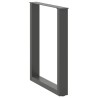 Pieds de table à manger en U 3 pièces Anthracite 70 x (72-73) cm Acier 535242535242