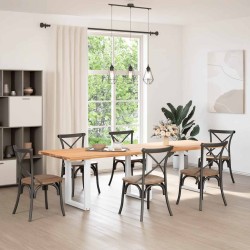 Pieds de table à manger en U, 3 pièces, blanc, 70 x (72-73) cm, acier 535243535243