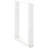 Pieds de table à manger en U, 3 pièces, blanc, 70 x (72-73) cm, acier 535243535243