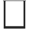 Pieds de table à manger en U 3 pièces Noir 70 x (72-73) cm Acier 535244535244