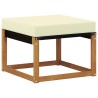 Pouf d'Extérieur Bois d'acacia massif et tissu Textilène 535249535249