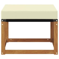 Pouf d'Extérieur Bois d'acacia massif et tissu Textilène 535249535249