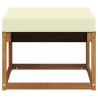 Pouf d'Extérieur Bois d'acacia massif et tissu Textilène 535249535249