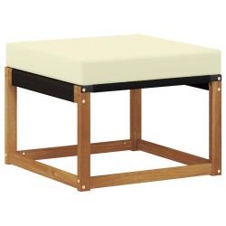 Pouf d'Extérieur Bois d'acacia massif et tissu Textilène 535249535249