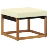 Pouf d'Extérieur Bois d'acacia massif et tissu Textilène 535249535249