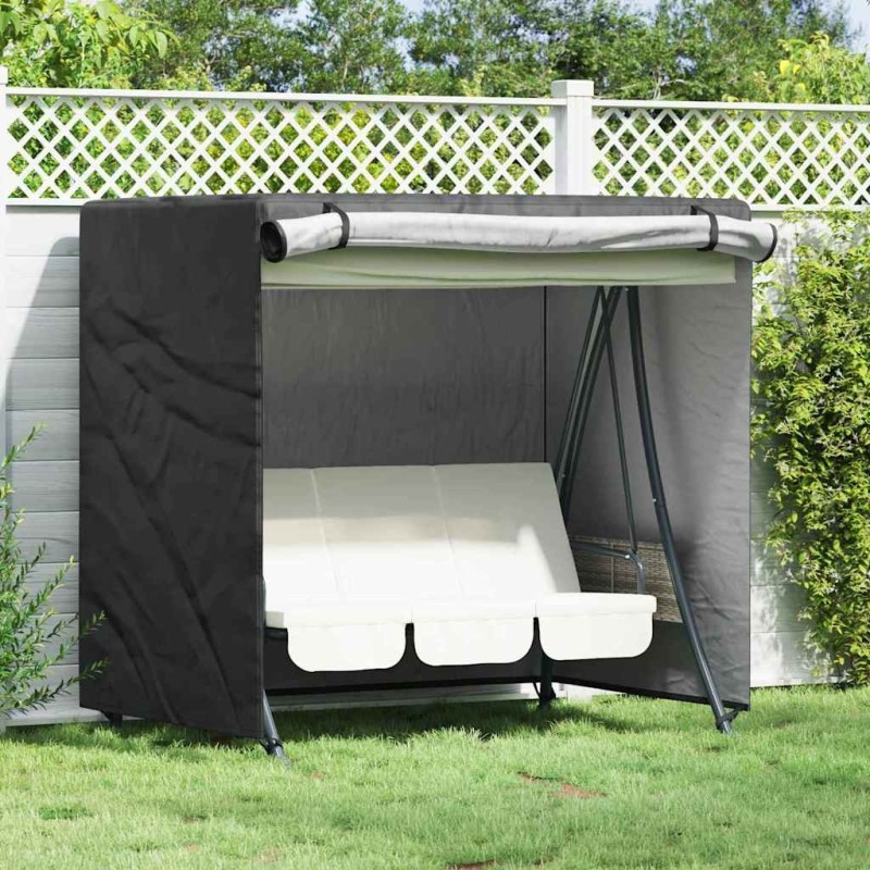 Housse pour balancelle d'extérieur Noir 175 x 125 x 180 cm 535254535254