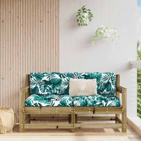 Chaises de jardin avec coussins lot de 2 bois de pin imprégné 535276535276