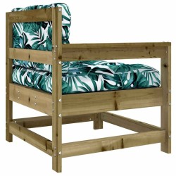 Chaises de jardin avec coussins lot de 2 bois de pin imprégné 535276535276