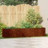 Jardinière rouillé 200x40x40 cm acier inoxydable 535283535283