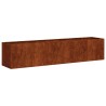 Jardinière rouillé 200x40x40 cm acier inoxydable 535283535283