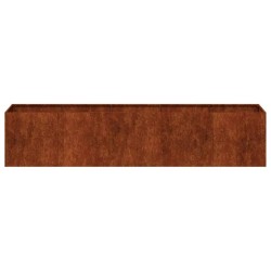 Jardinière rouillé 200x40x40 cm acier inoxydable 535283535283