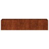 Jardinière rouillé 200x40x40 cm acier inoxydable 535283535283