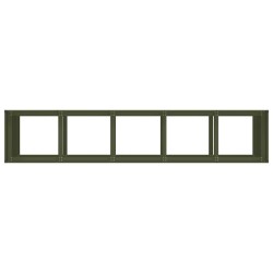 Jardinière vert olive 200x40x80 cm acier laminé à froid 535289535289