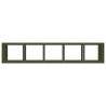 Jardinière vert olive 200x40x80 cm acier laminé à froid 535289535289