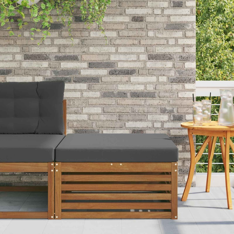 Pouf d'Extérieur Bois d'Acacia Massif Naturel 535291535291