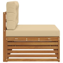 Canapé d'extérieur extrémité 3 Pièce Naturel et Beige 535295535295