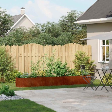 Jardinière rouillé 360x40x40 cm acier inoxydable 535298535298