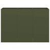 Jardinière vert olive 120x40x80 cm acier laminé à froid 535319535319