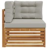 Canapé d'angle extérieur Bois d'Acacia Massif Naturel 535331535331