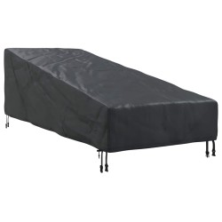 Housse de meubles d'extérieur Noir 203 x 81 x 63 cm 535336535336