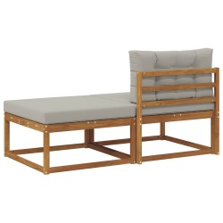 Unité de canapé sectionnel 2 Pièce Naturel Bois d'Acacia Massif 535351535351