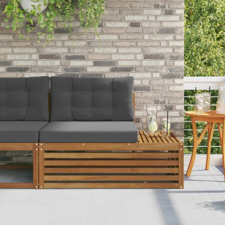 Canapé d'extérieur extrémité Naturel 115 x 83 x 73 cm 535353535353