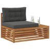 Canapé d'extérieur extrémité Naturel 115 x 83 x 73 cm 535353535353