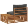 Canapé d'extérieur extrémité Naturel 115 x 83 x 73 cm 535353535353