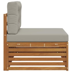 Canapé d'extérieur extrémité 3 Pièce Gris Naturel et Clair 535355535355
