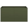 Jardinière vert olive 80x40x40 cm acier laminé à froid 535356535356