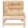 Canapé d'angle avec coussins bois de pin solide 535361535361