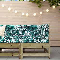 Canapé d'angle avec coussins bois de pin imprégné 535362535362