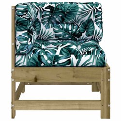 Canapé d'angle avec coussins bois de pin imprégné 535362535362