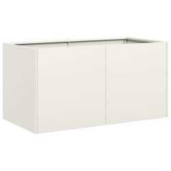 Jardinière blanc 80x40x40 cm acier laminé à froid 535366535366