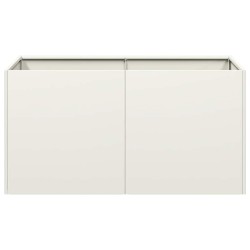 Jardinière blanc 80x40x40 cm acier laminé à froid 535366535366