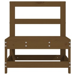 Canapé central de jardin marron miel bois de pin massif 535377535377