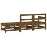Salon de jardin 3 pcs marron miel bois de pin massif 535379535379