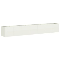 Jardinière blanc 280x40x40 cm acier laminé à froid 535388535388