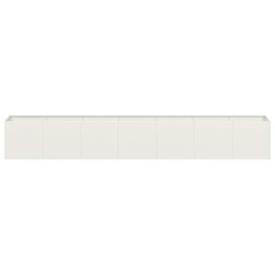 Jardinière blanc 280x40x40 cm acier laminé à froid 535388535388
