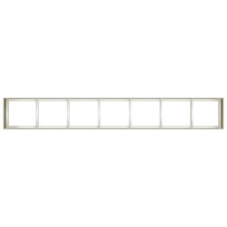 Jardinière blanc 280x40x40 cm acier laminé à froid 535388535388