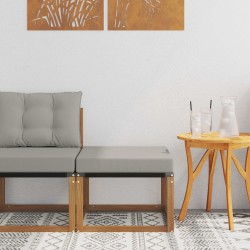 Pouf d'Extérieur Bois d'acacia massif et tissu Textilène 535389535389