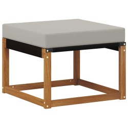 Pouf d'Extérieur Bois d'acacia massif et tissu Textilène 535389535389
