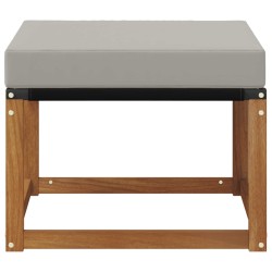 Pouf d'Extérieur Bois d'acacia massif et tissu Textilène 535389535389