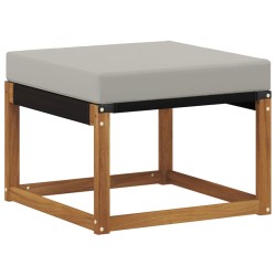 Pouf d'Extérieur Bois d'acacia massif et tissu Textilène 535389535389